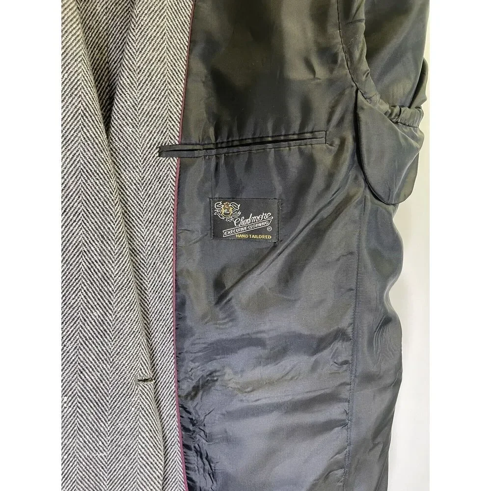 Chadmore Sport Coat Blazer Mens‎ 40R Tweed Multicolor Wool Blend Vintage Grey
